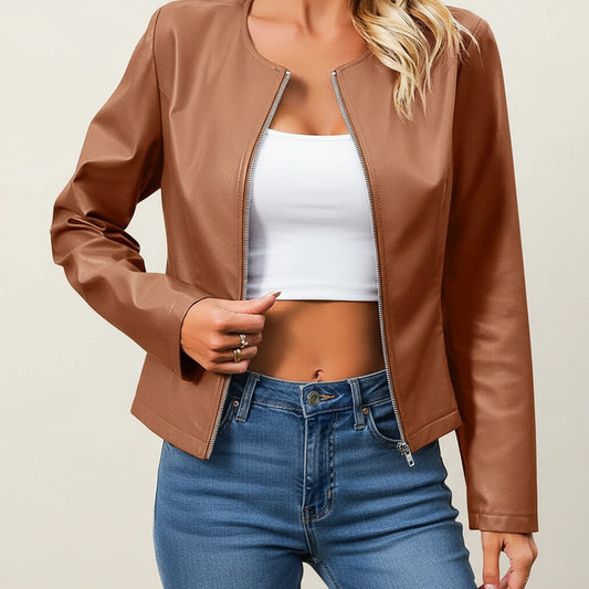 Women's Slim Fit Leather Jacket