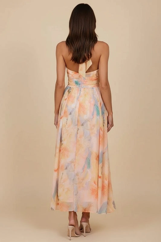 Women's Floral A-Line Maxi Dress