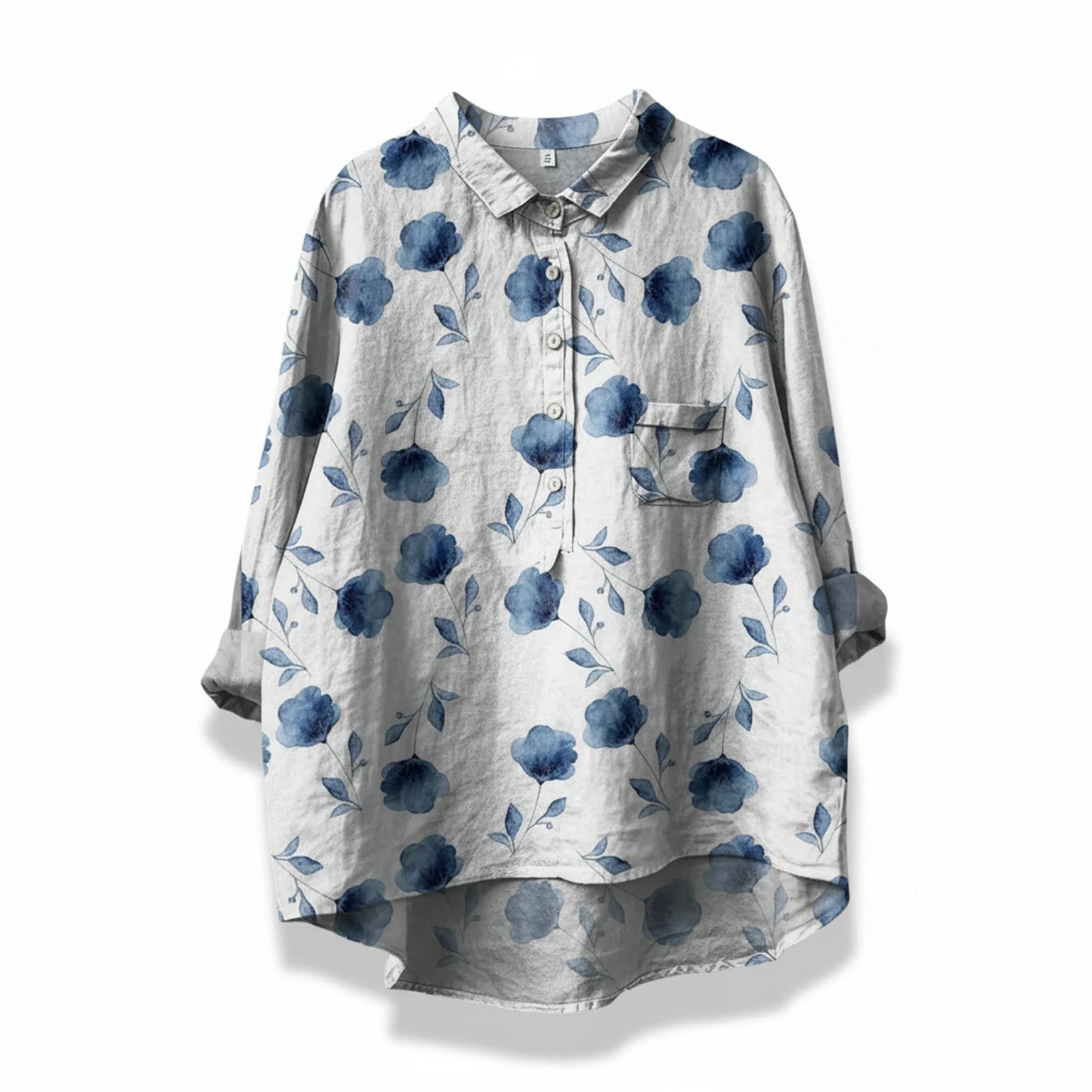 Women's Floral Button-Down Blouse