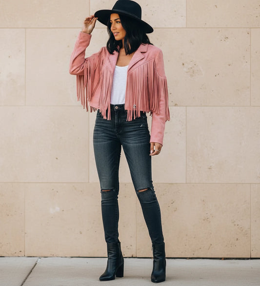 Women's Fringed Moto Jacket