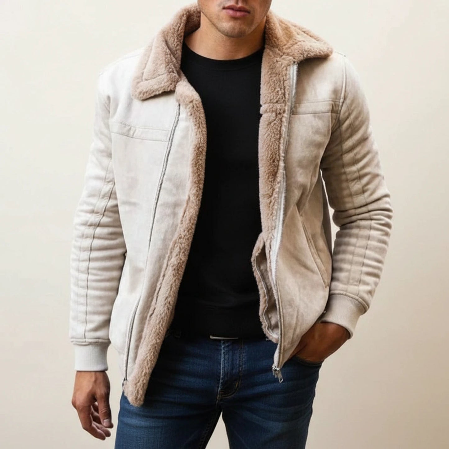 Men's Warm Fur Collar Jacket