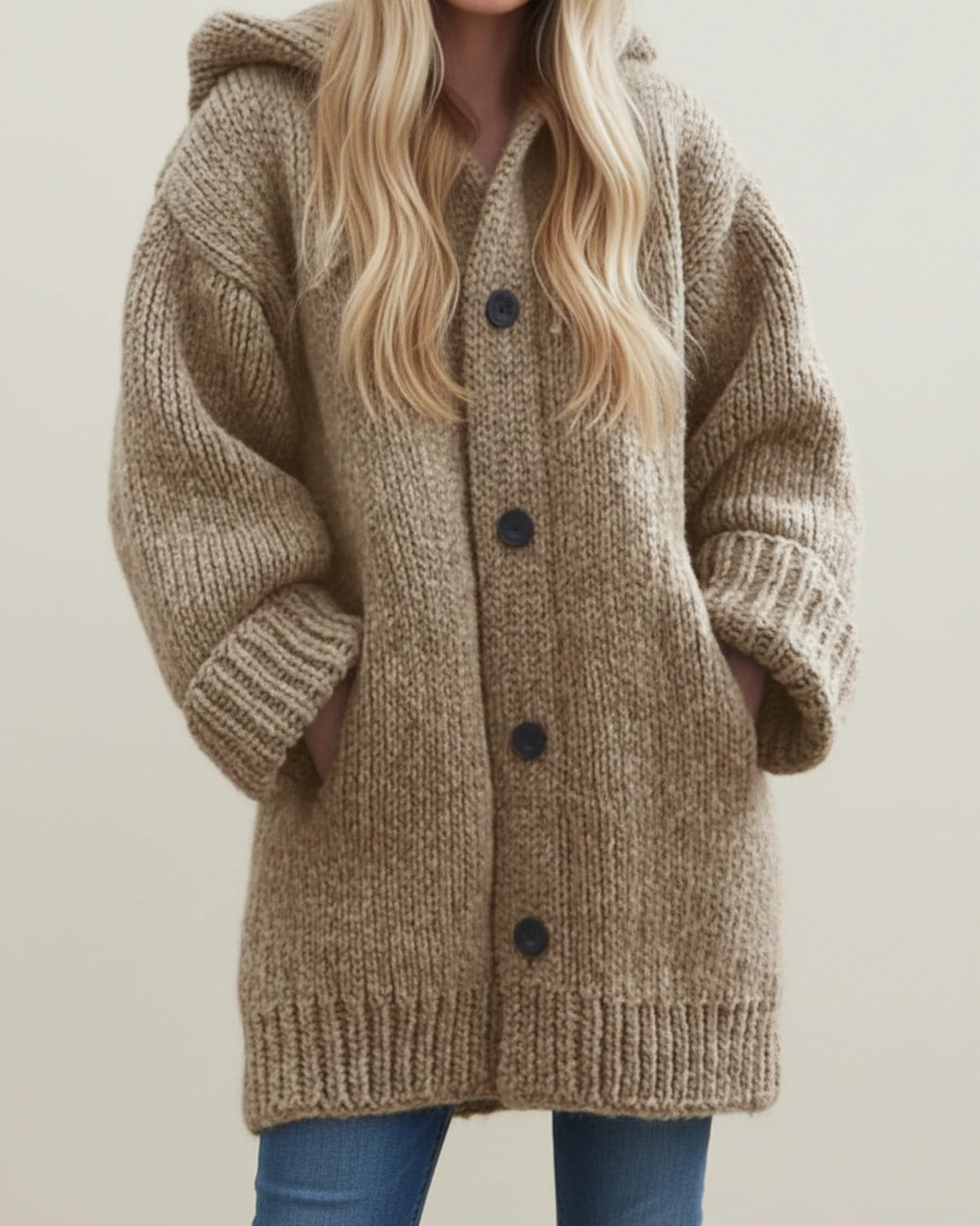 Women's Hooded Warm Winter Cardigan Jacket
