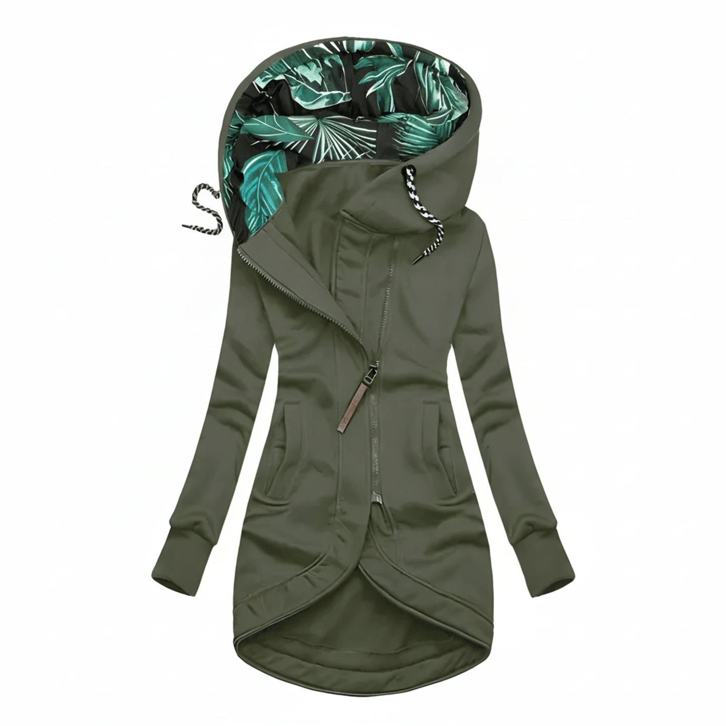 Women's Tunic Length Hooded Winter Jacket