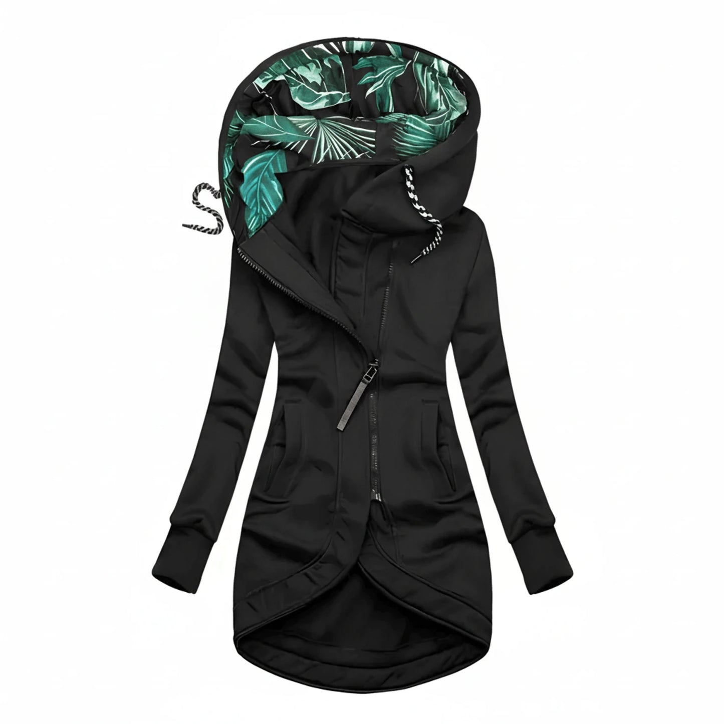 Women's Tunic Length Hooded Winter Jacket