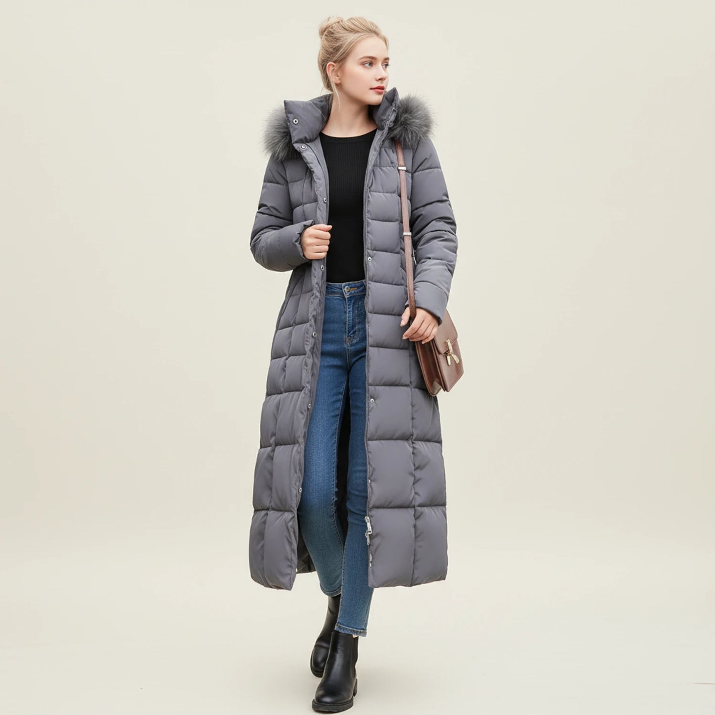 Women's Hooded Puffer Winter Jacket