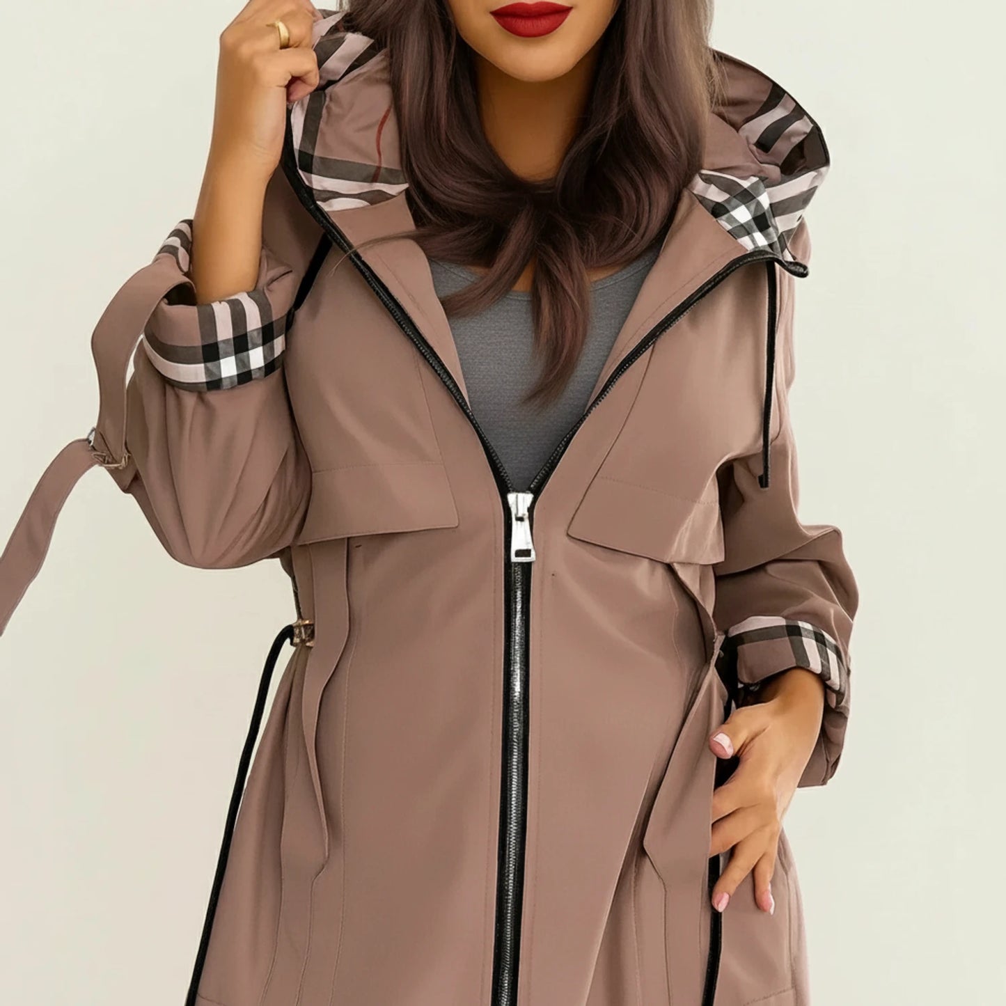 Women's Hooded Trench Coat