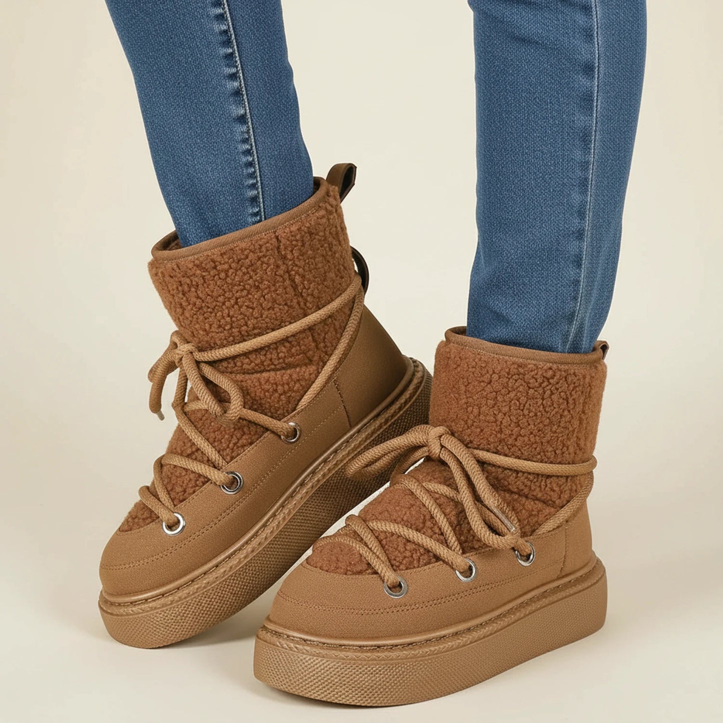 Women's Lace-Up Ankle Winter Boots