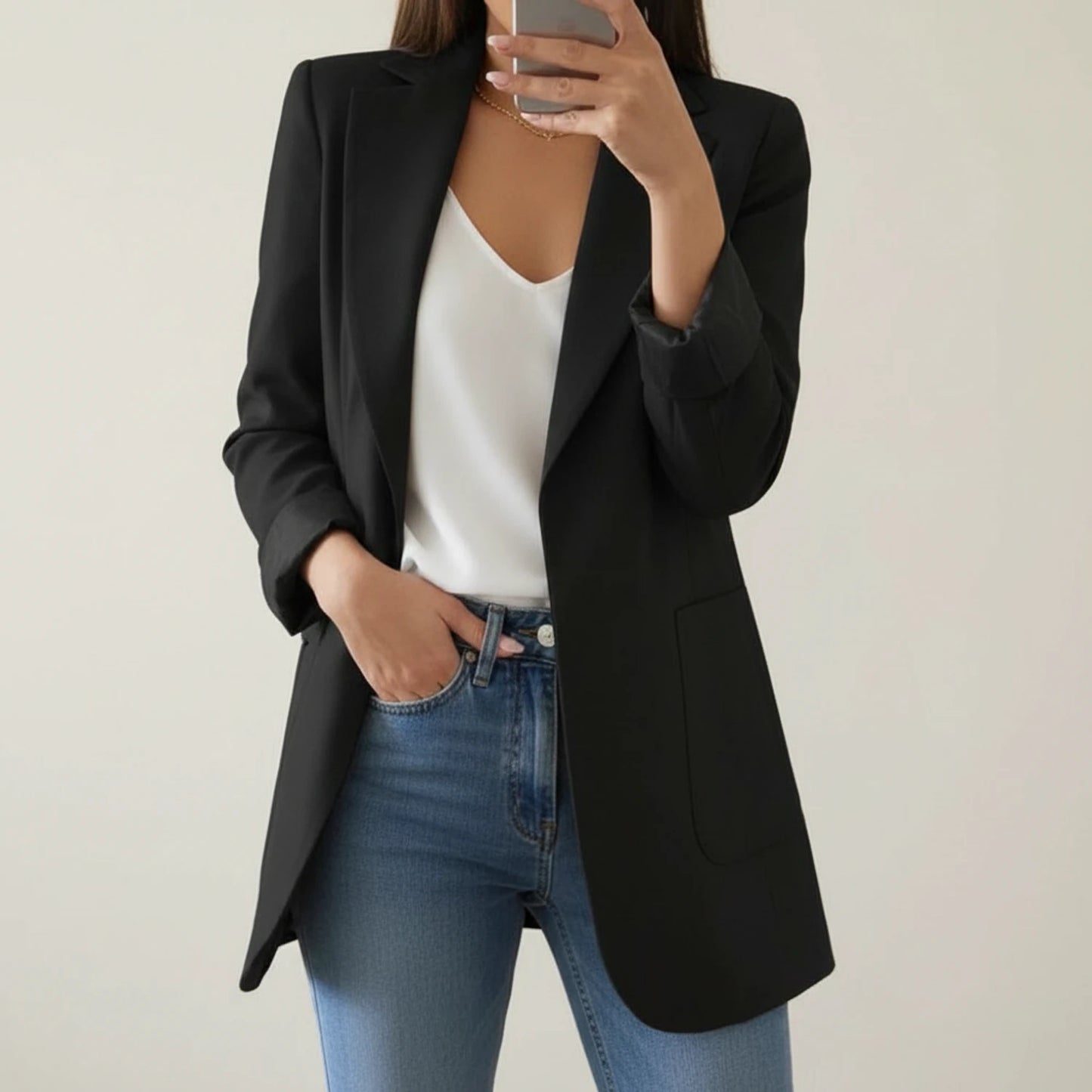 Women's Open Front Blazer Jacket