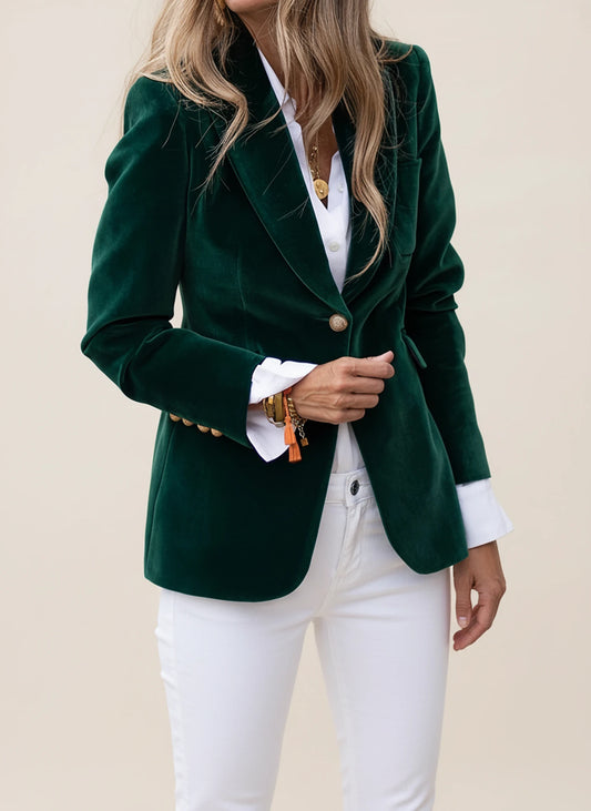 Women's Classic Notched Lapel Casual Blazer