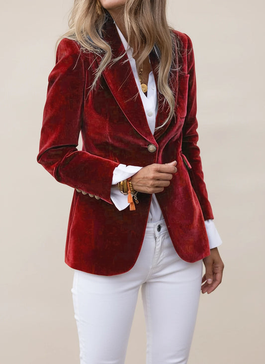 Women's Classic Notched Lapel Casual Blazer