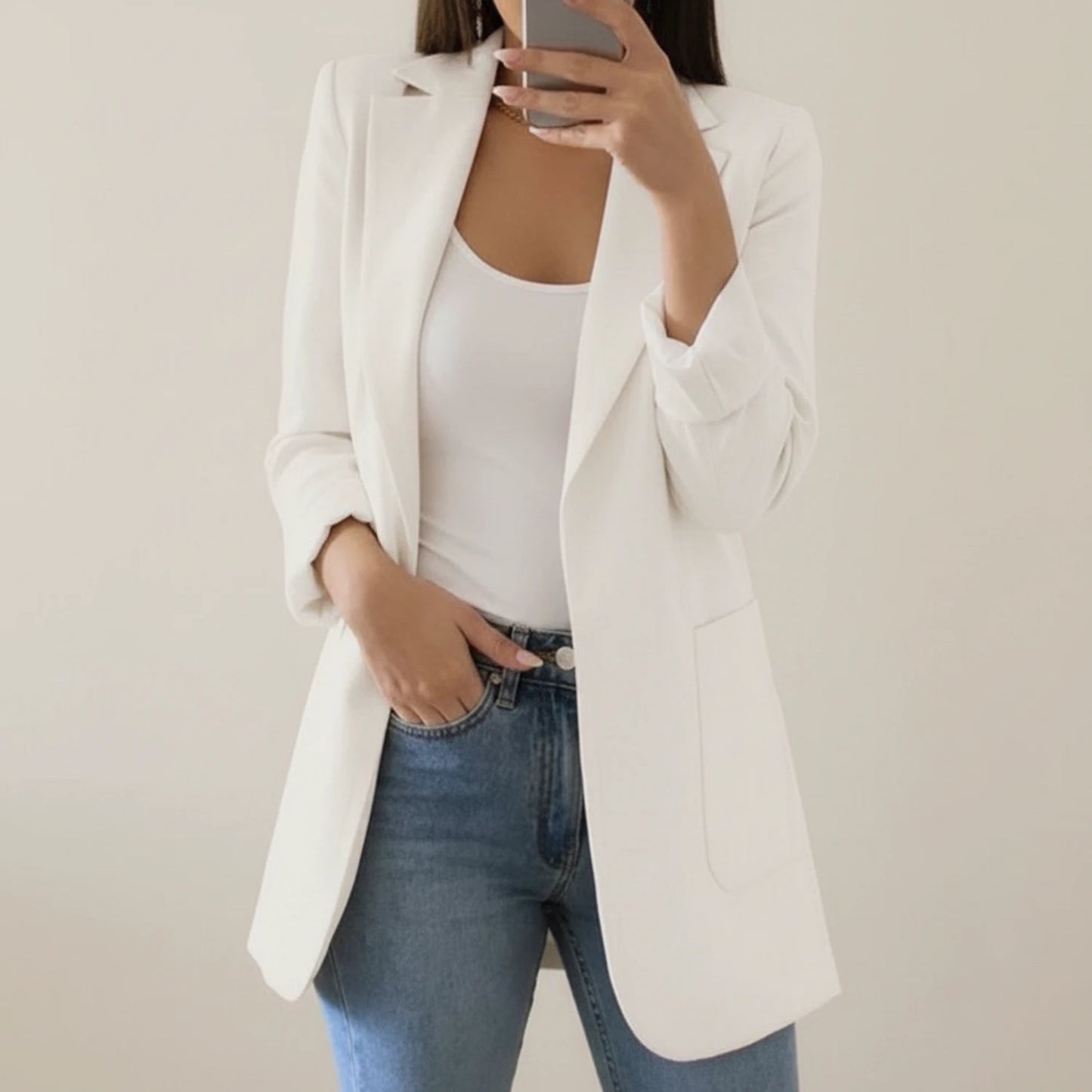 Women's Open Front Blazer Jacket