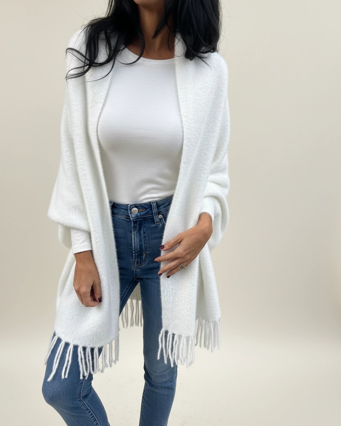 Women's Relaxed Fit Open Front Winter Cardigan