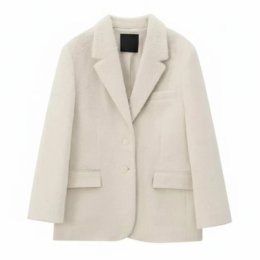 Women's Oversized Teddy Blazer Jacket
