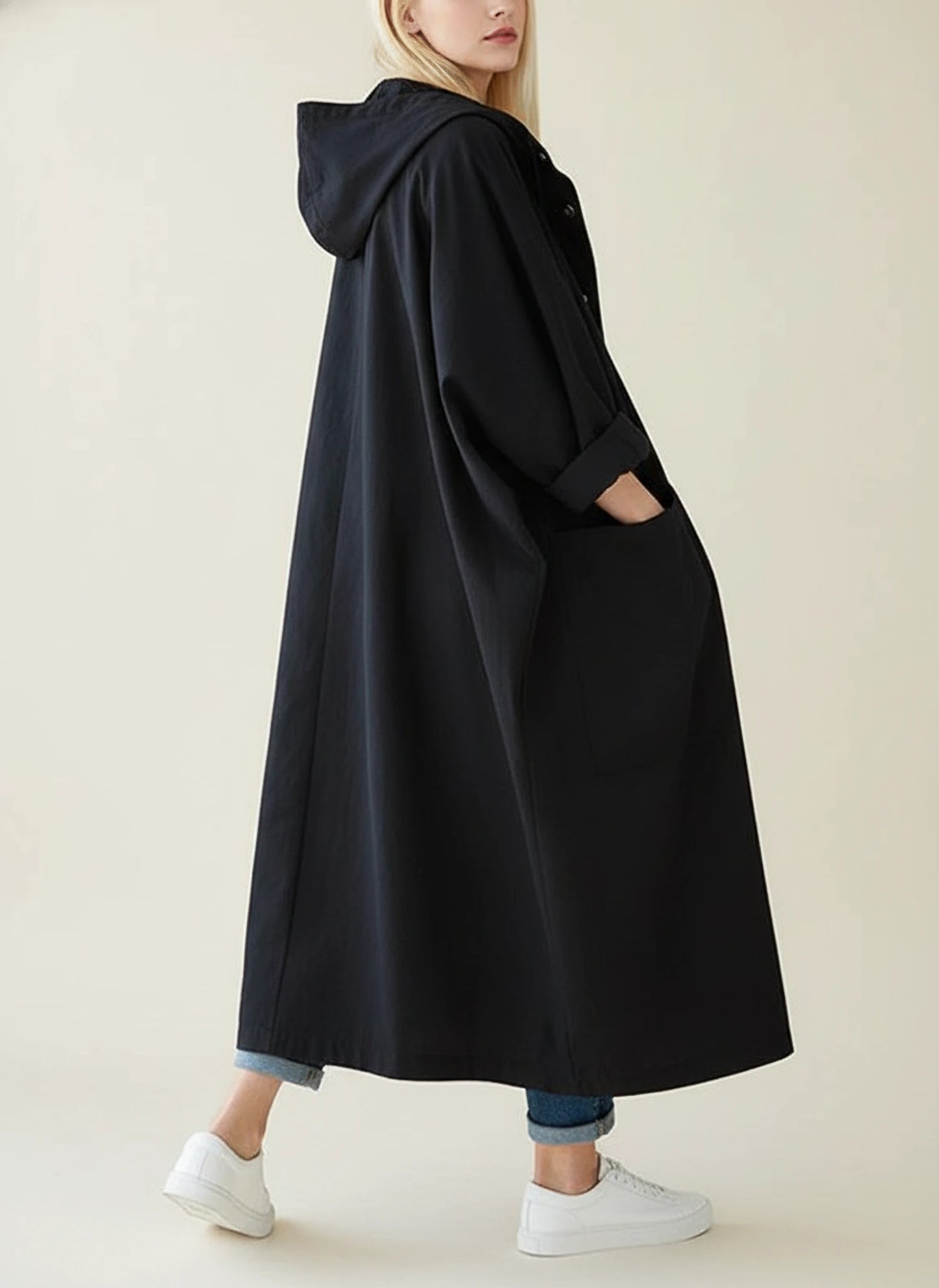Women's Waterproof Hooded Trench Coat