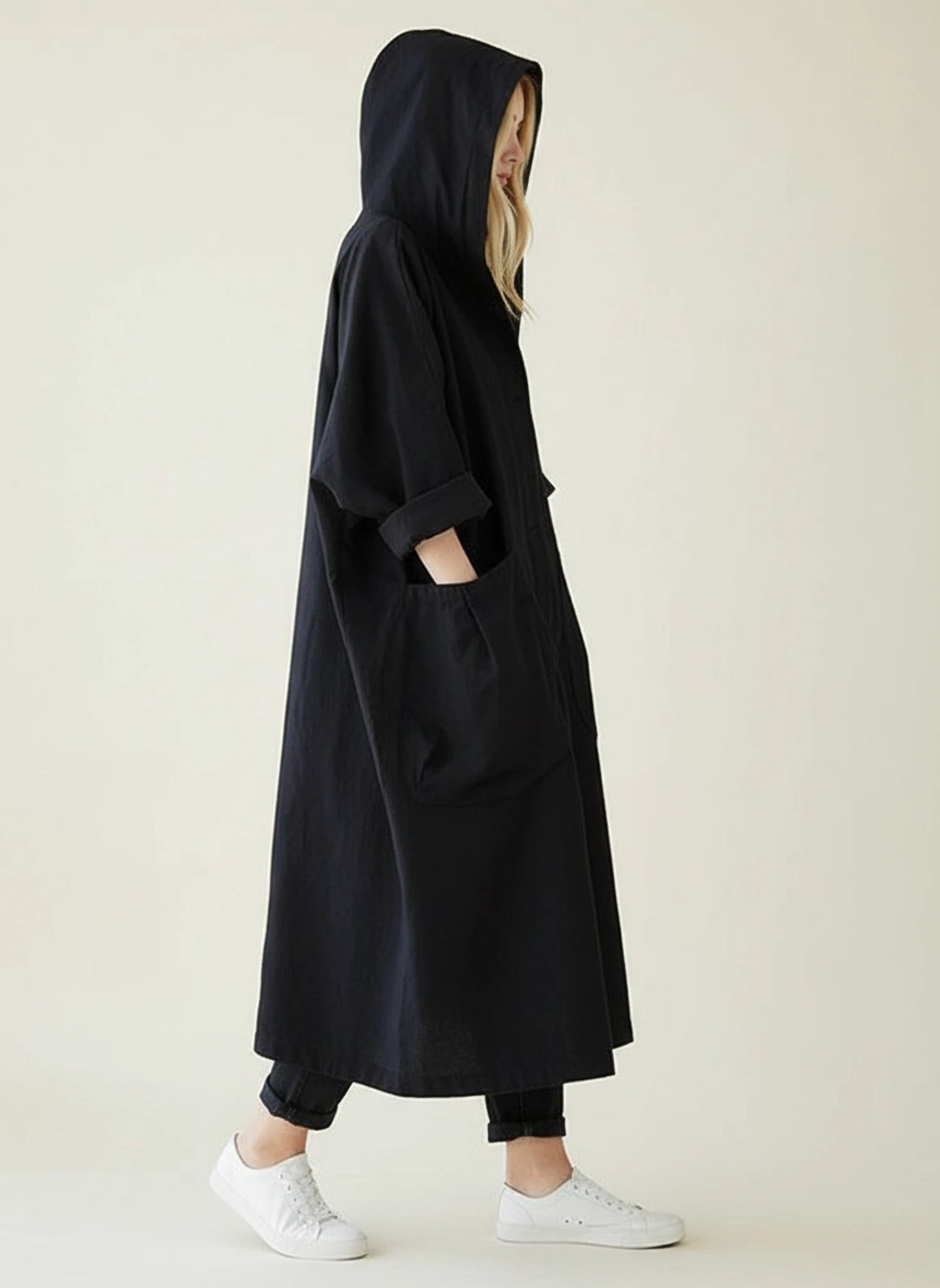 Women's Waterproof Hooded Trench Coat