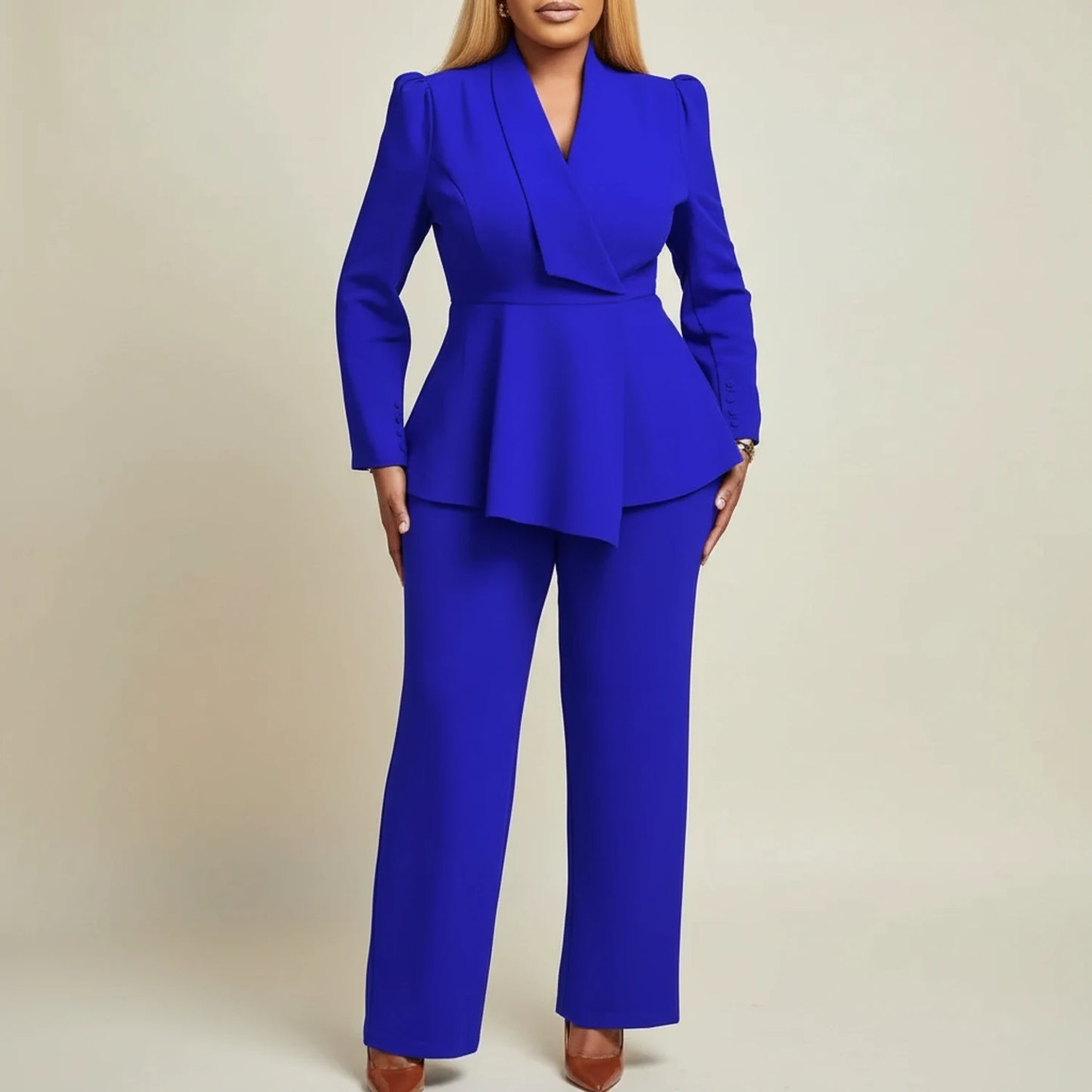 Women's Peplum Blazer Suit