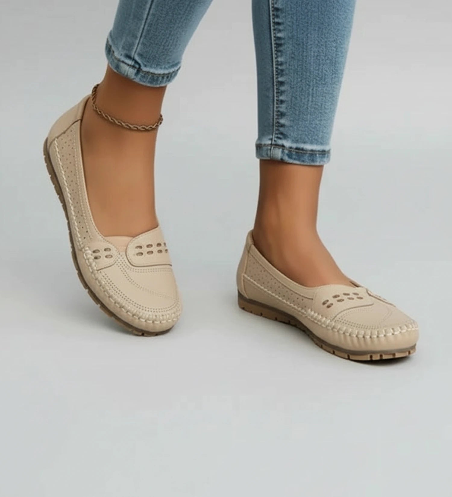 Women's Perforated Slip-On Loafers image