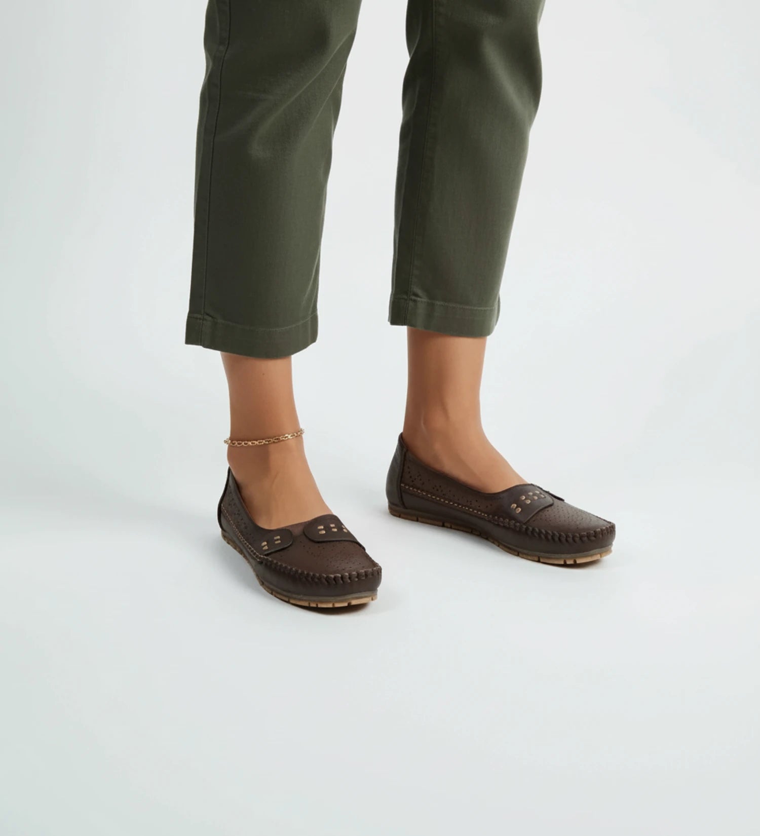 Women's Perforated Slip-On Loafers image