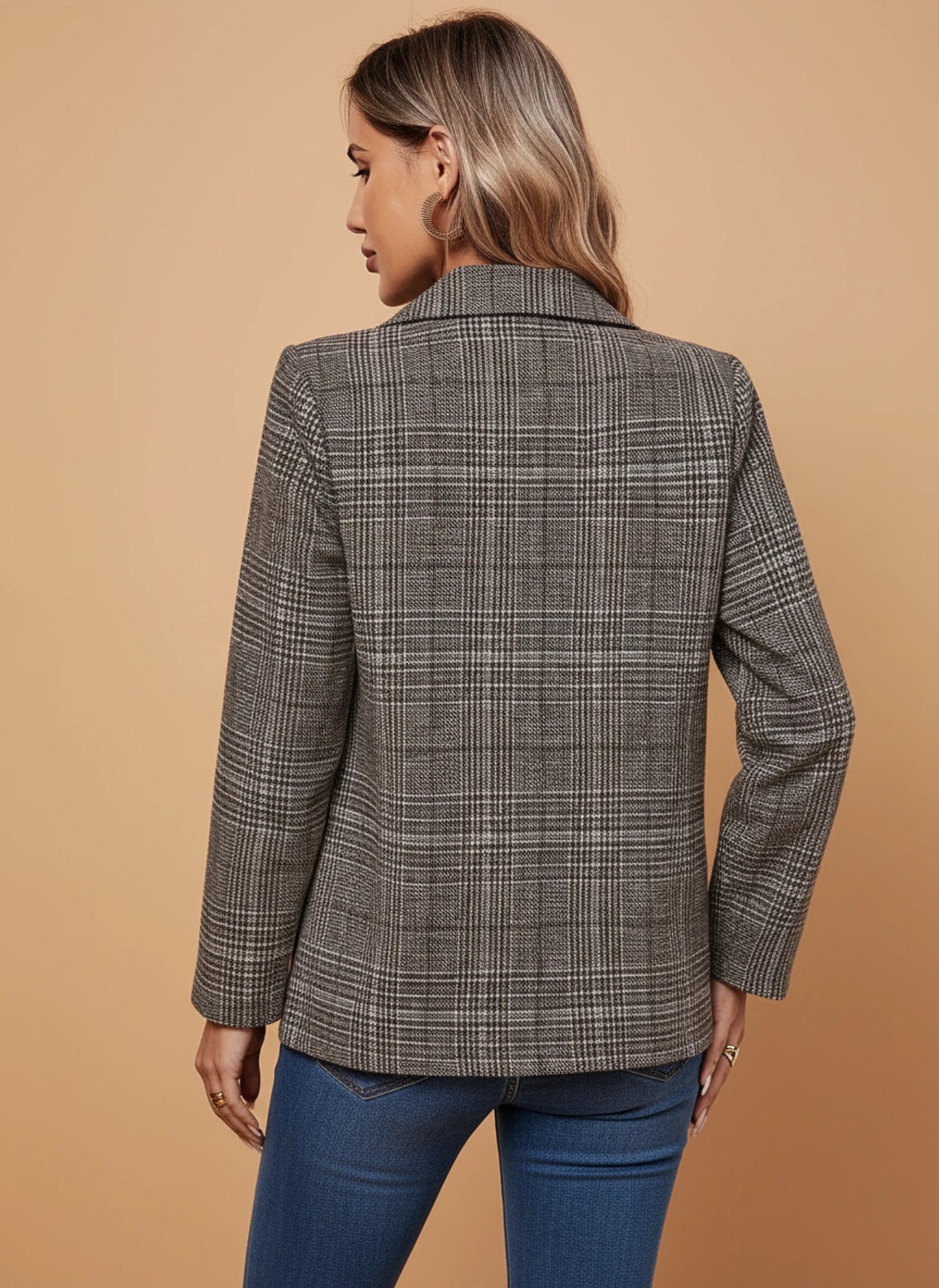Women's Casual Plaid Blazer