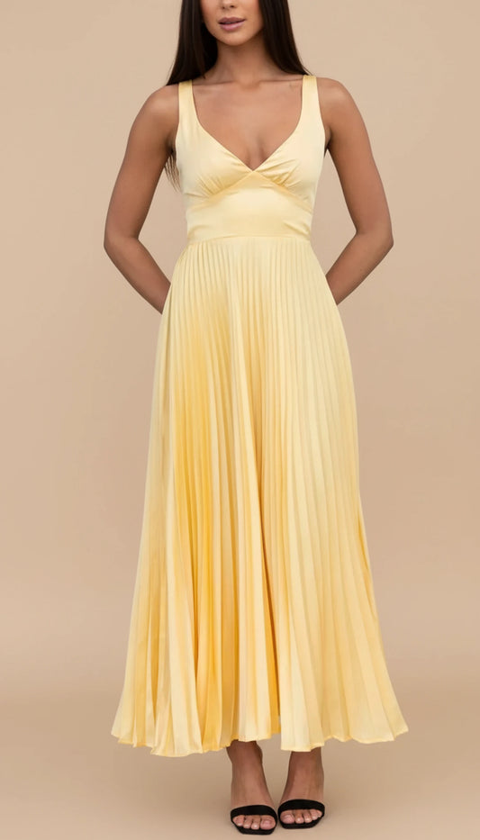 Women's Pleated Summer Maxi Dress