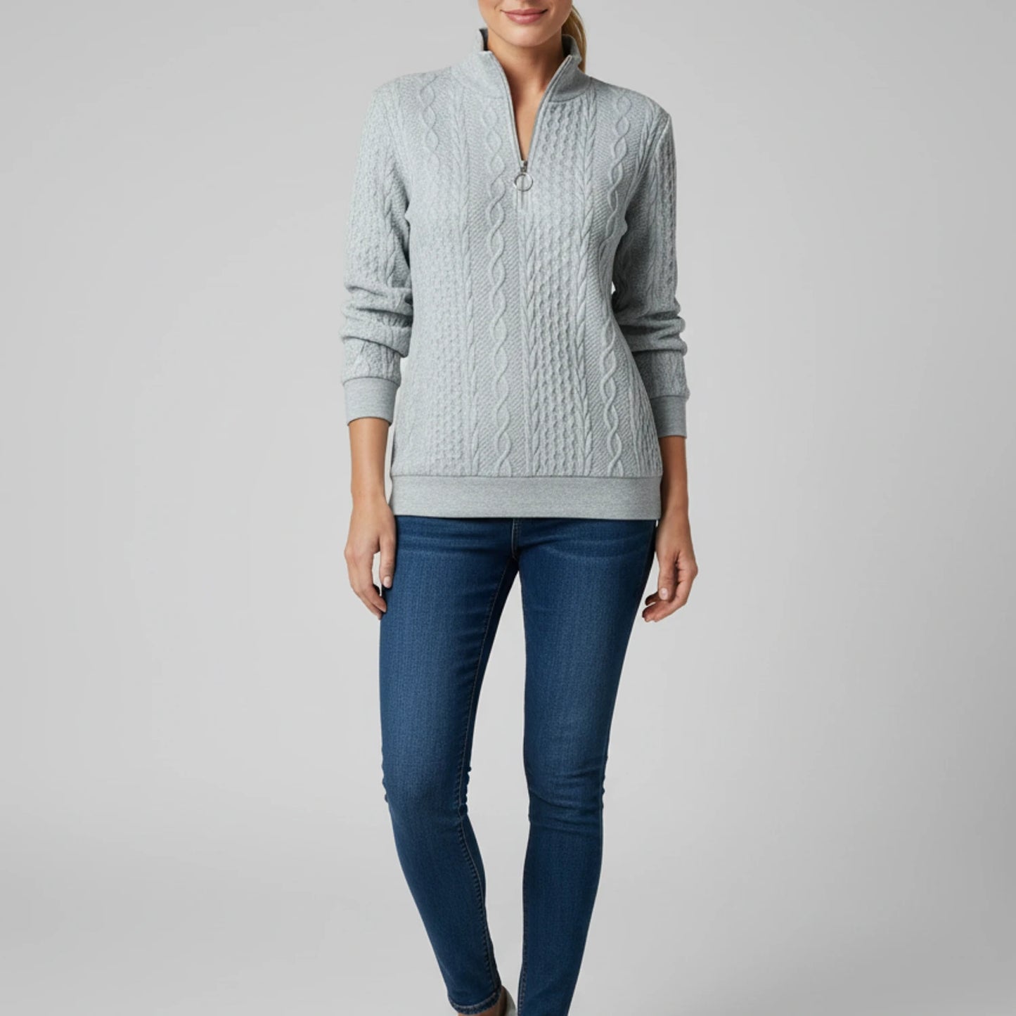 Women's Quarter Zip Sweater