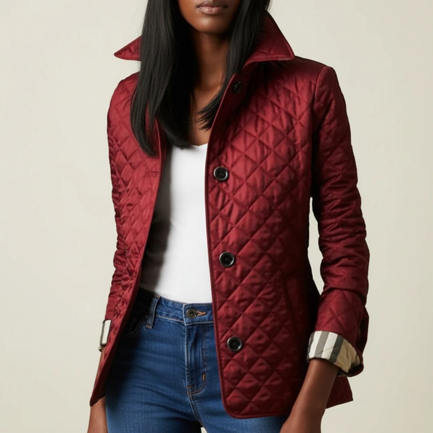 Women's Quilted Collar Jacket
