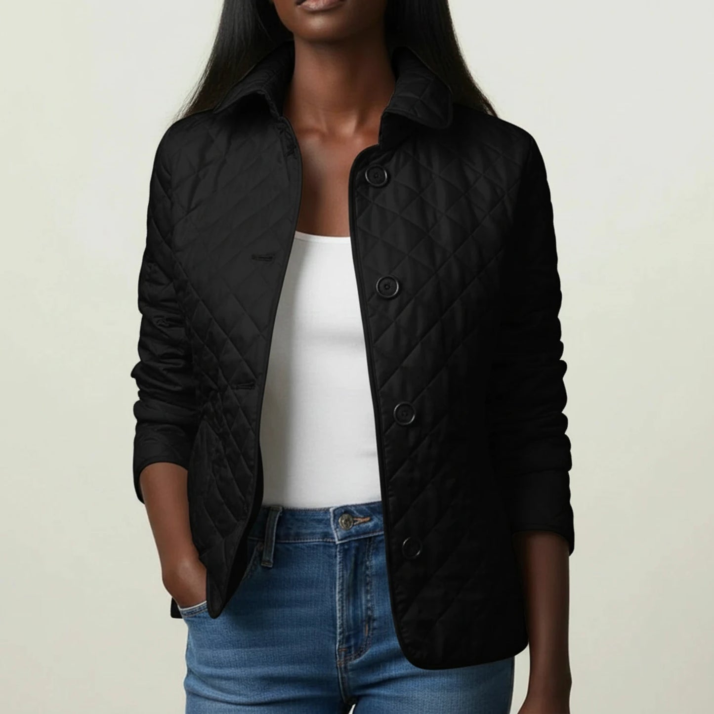 Women's Quilted Collar Jacket