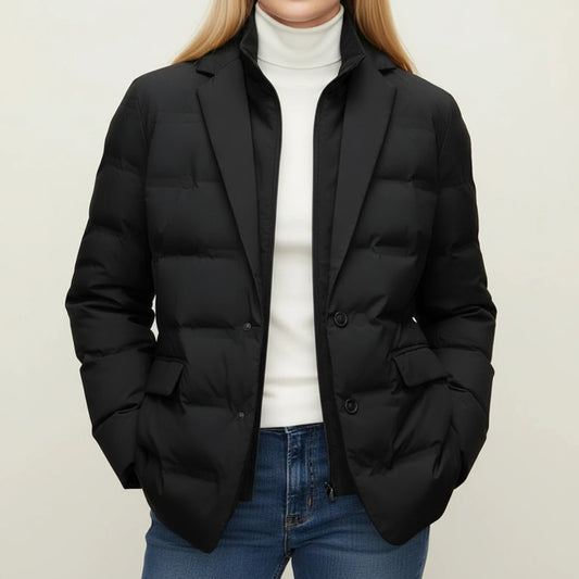 Women's Winter Puffer Blazer Jacket