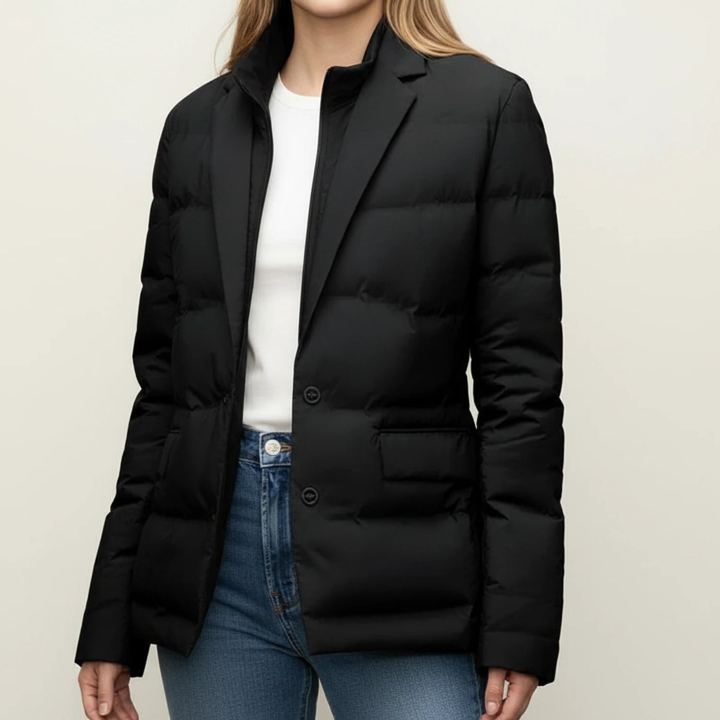 Women's Winter Puffer Blazer Jacket
