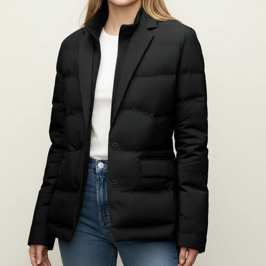 Women's Winter Puffer Blazer Jacket