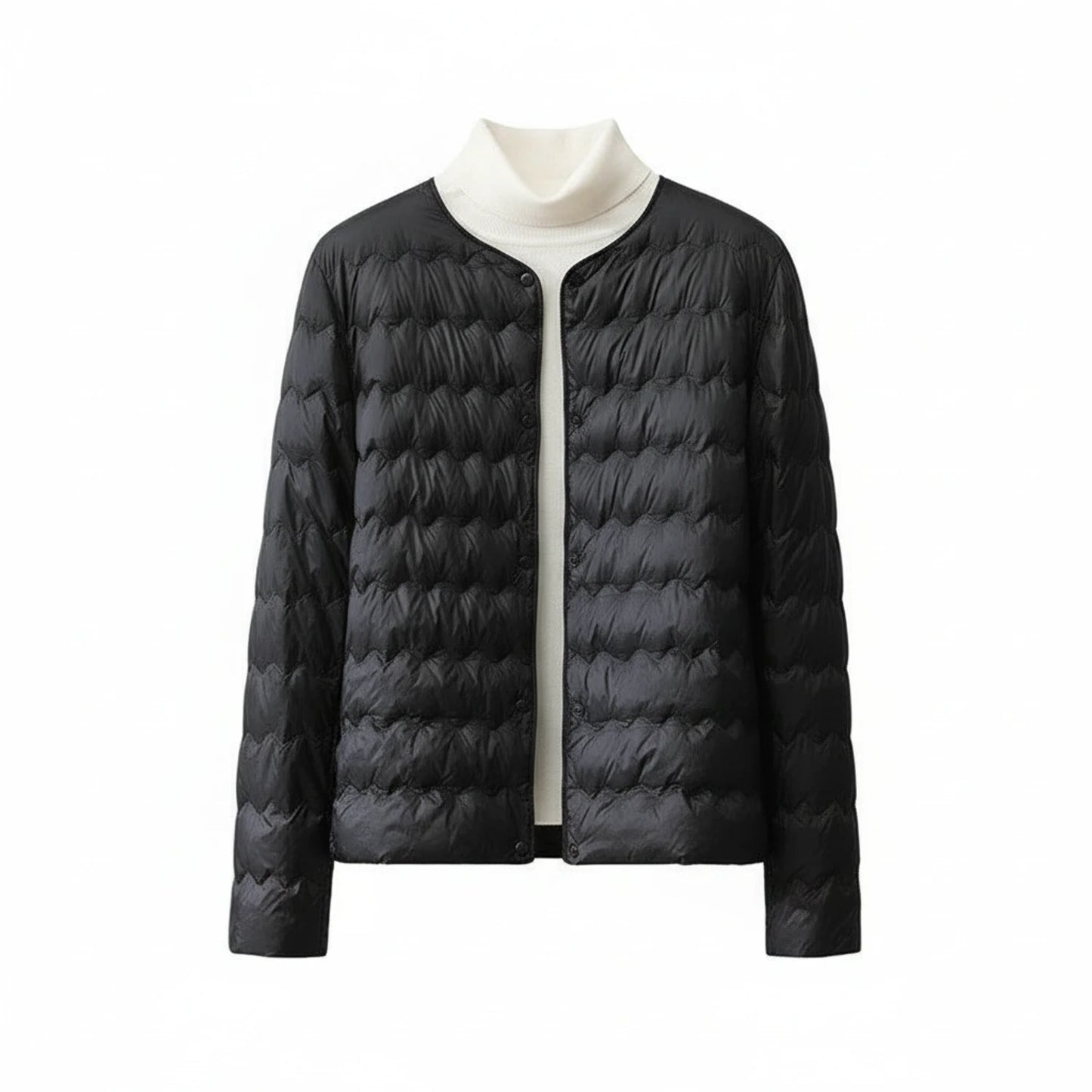 Women's Quilted Collarless Puffer Jacket