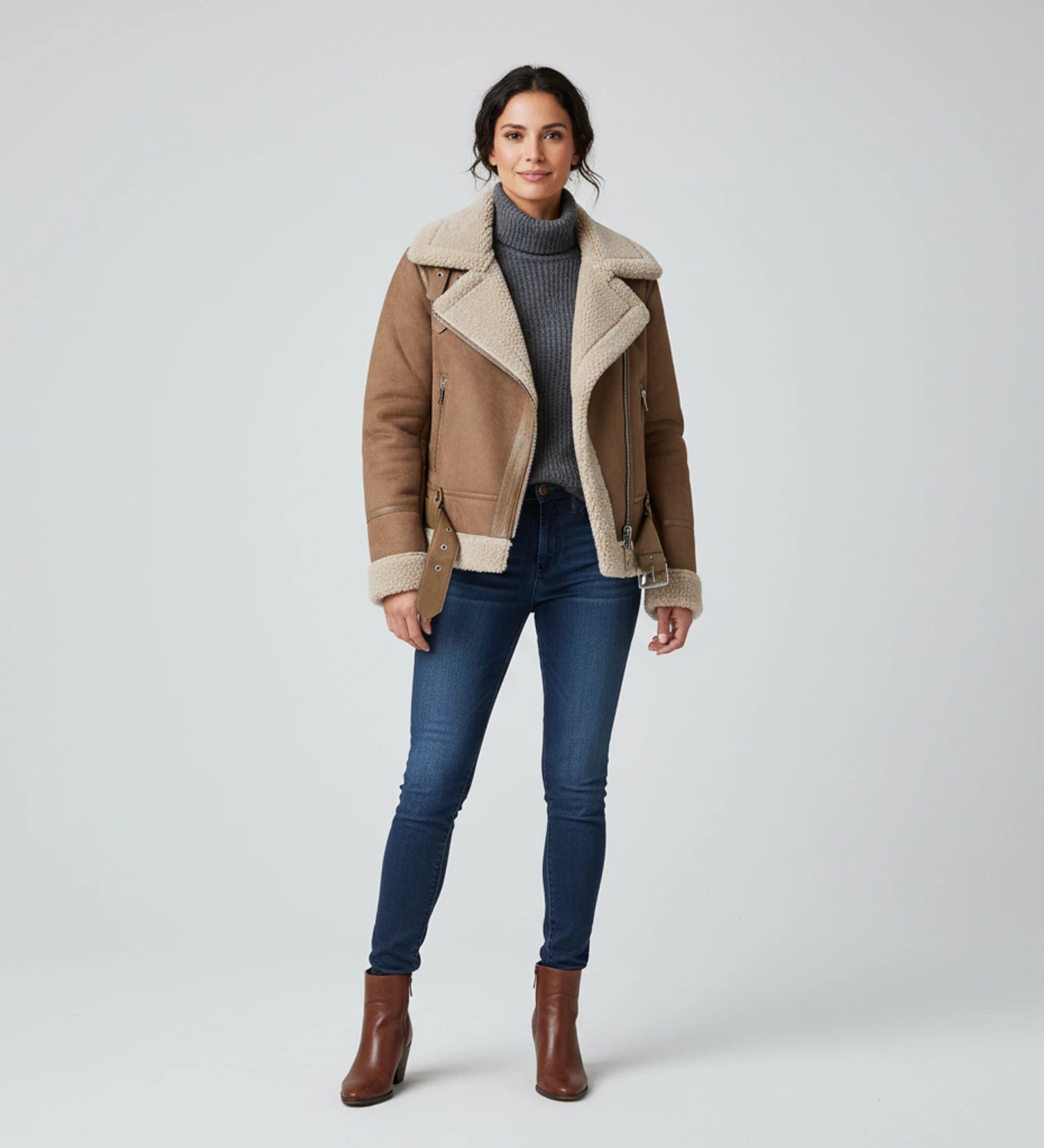 Women's Shearling Aviator Jacket image