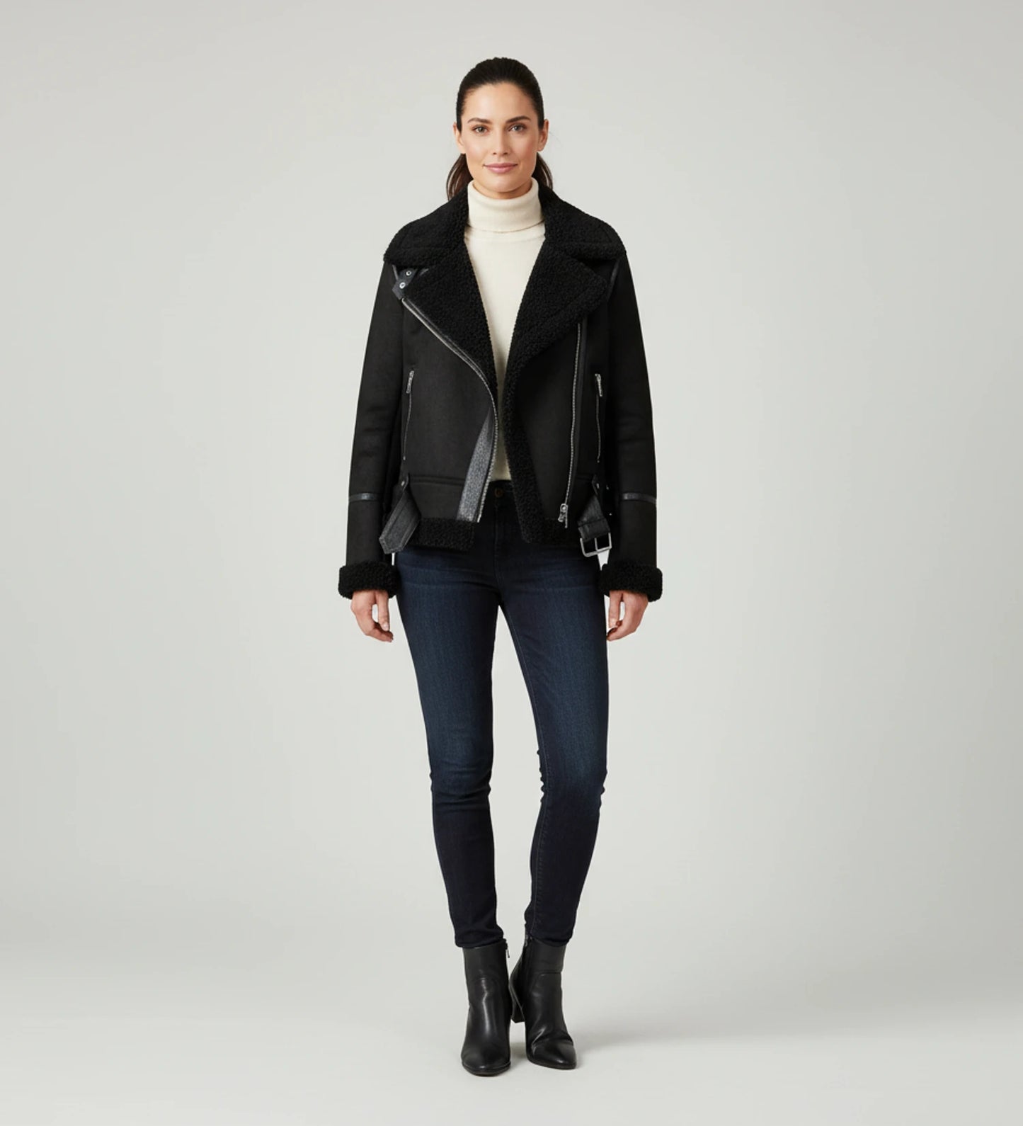 Women's Shearling Aviator Jacket image