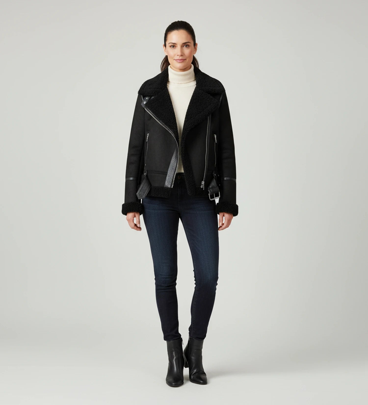 Women's Shearling Aviator Jacket image
