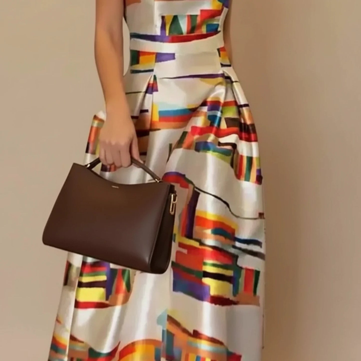 Women's Sleeveless A-Line Midi Dress