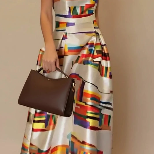 Women's Sleeveless A-Line Midi Dress