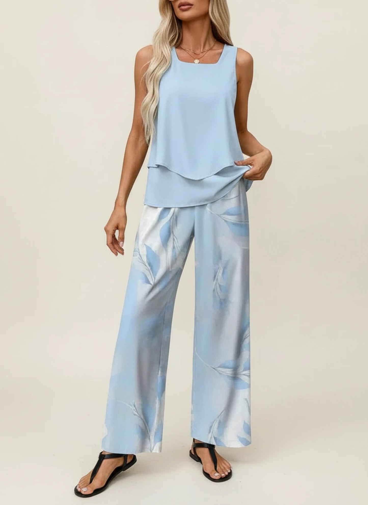 Women's Sleeveless Pant Set