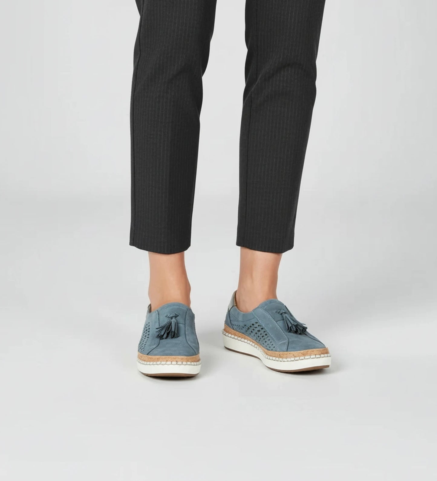 Women's Slip-On Perforated Tassel Loafer Sneaker image