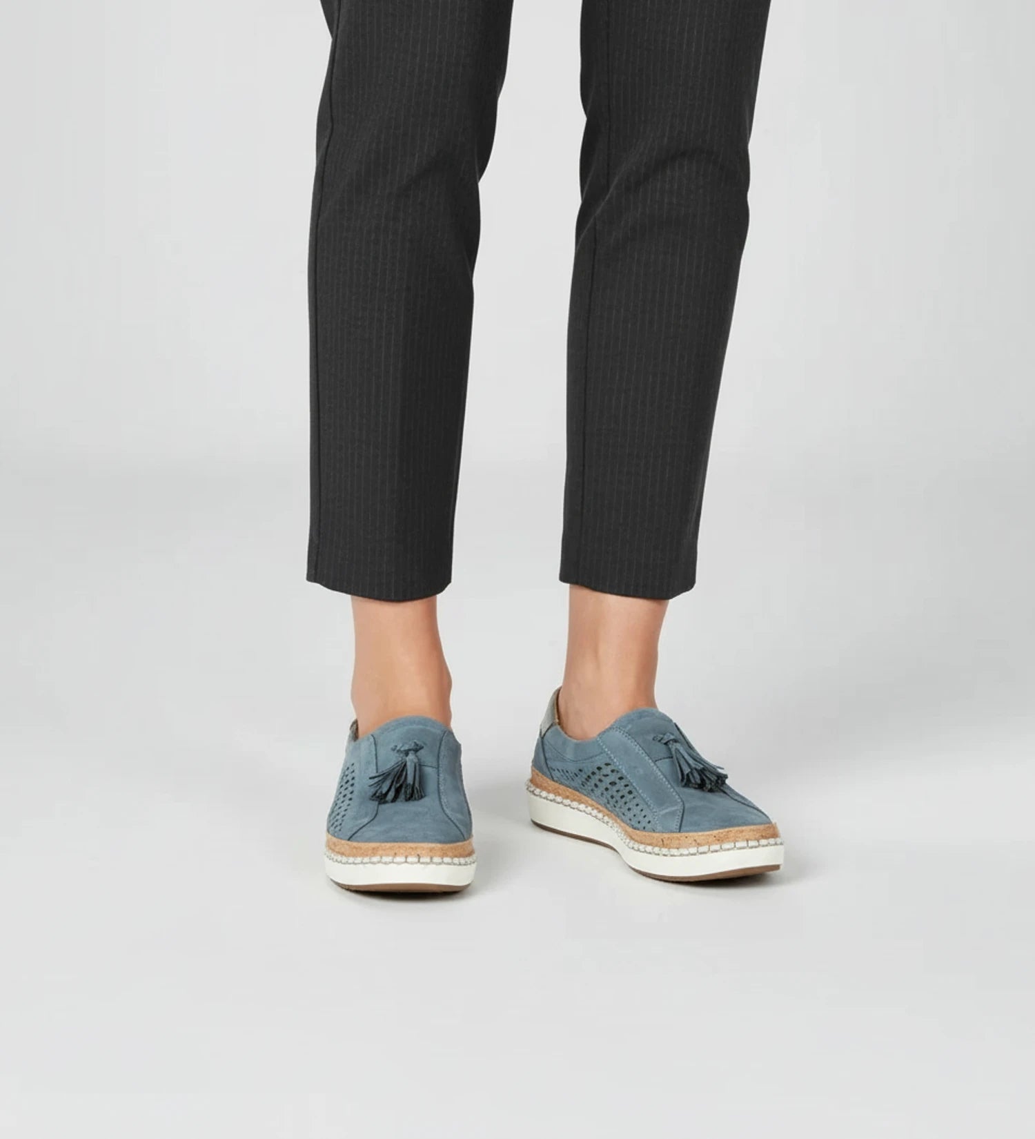 Women's Slip-On Perforated Tassel Loafer Sneaker image