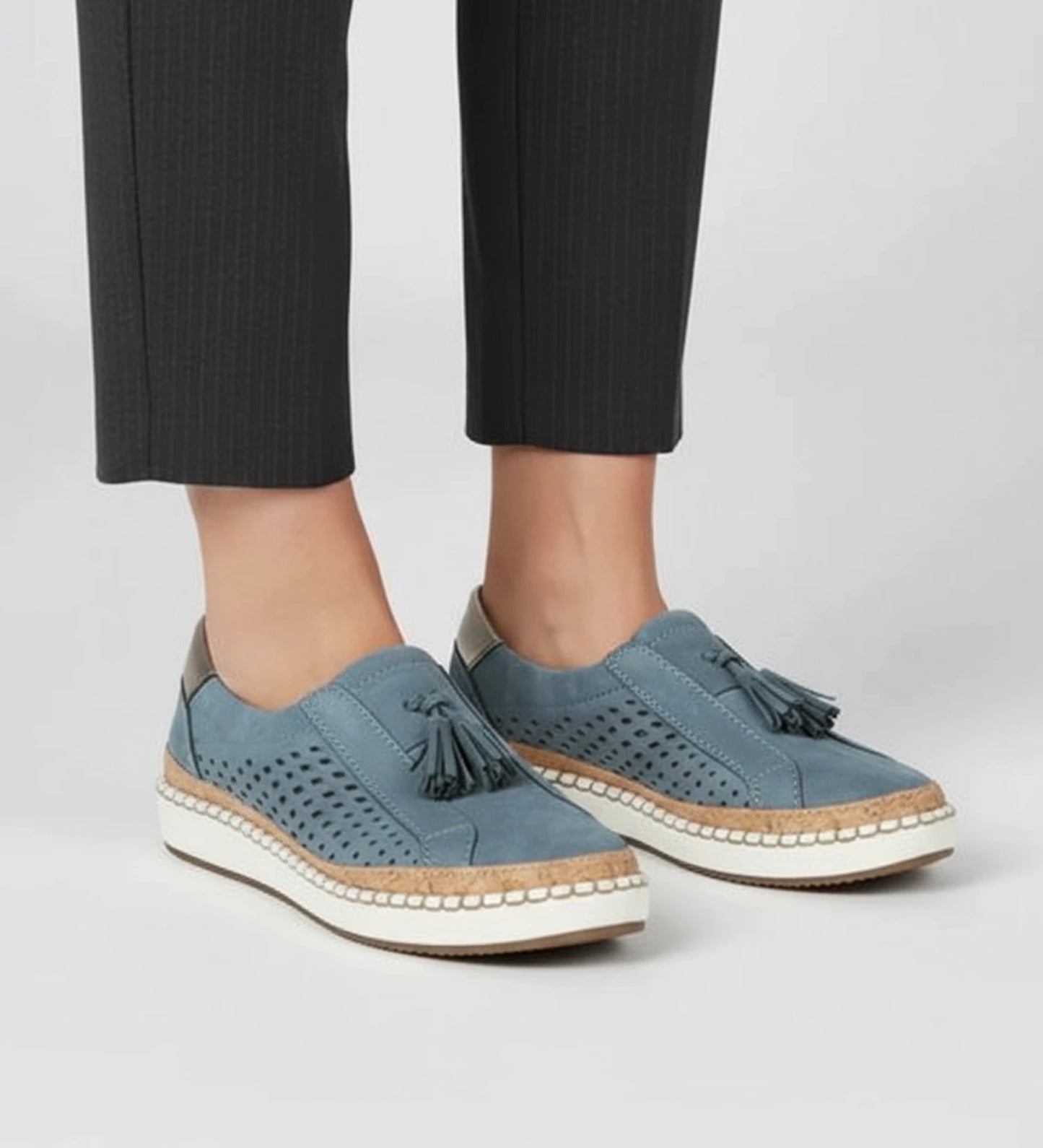 Women's Slip-On Perforated Tassel Loafer Sneaker image
