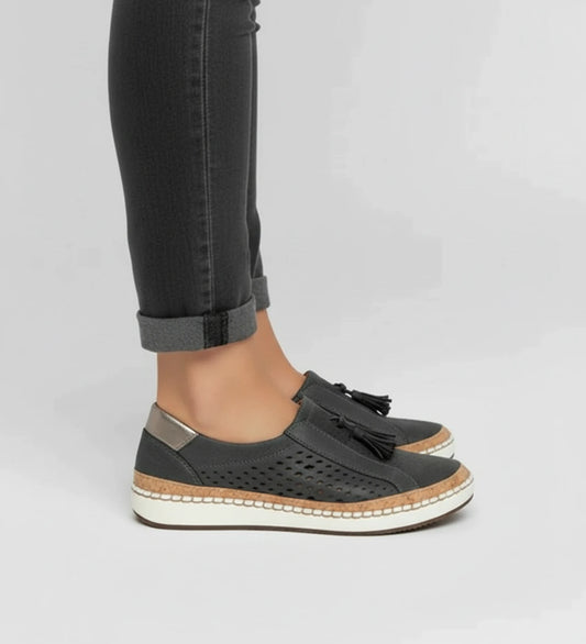 Women's Slip-On Perforated Tassel Loafer Sneaker image