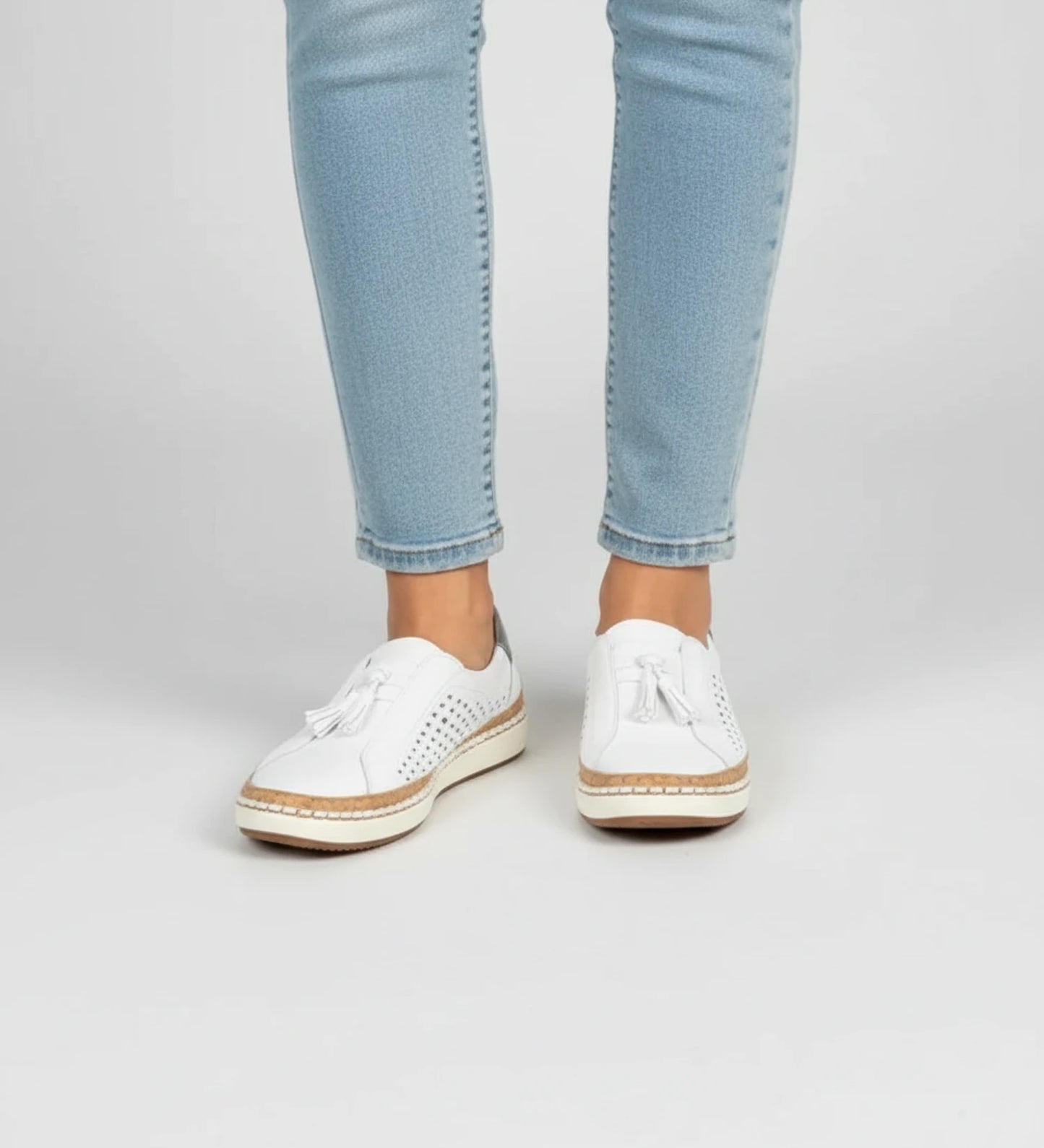 Women's Slip-On Perforated Tassel Loafer Sneaker image
