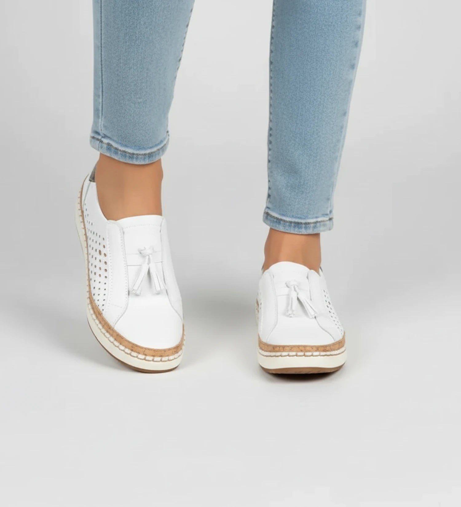 Women's Slip-On Perforated Tassel Loafer Sneaker image