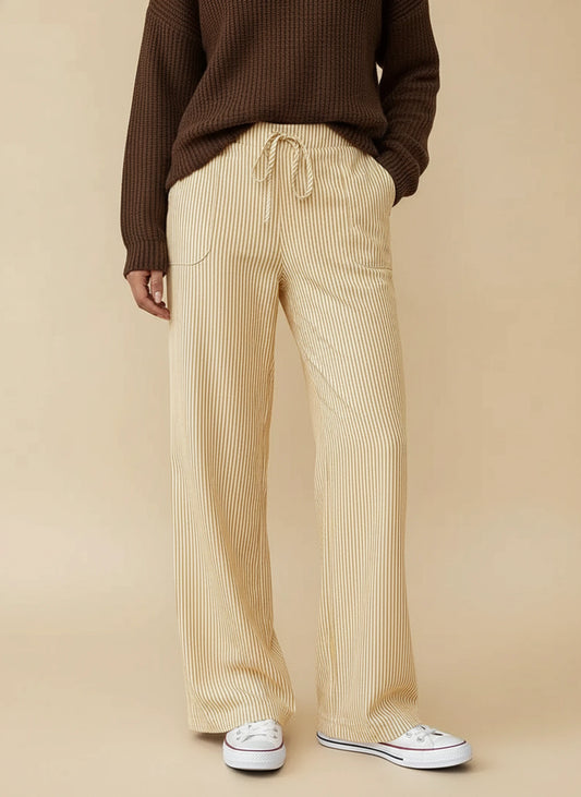Women's Striped Wide Leg Pants