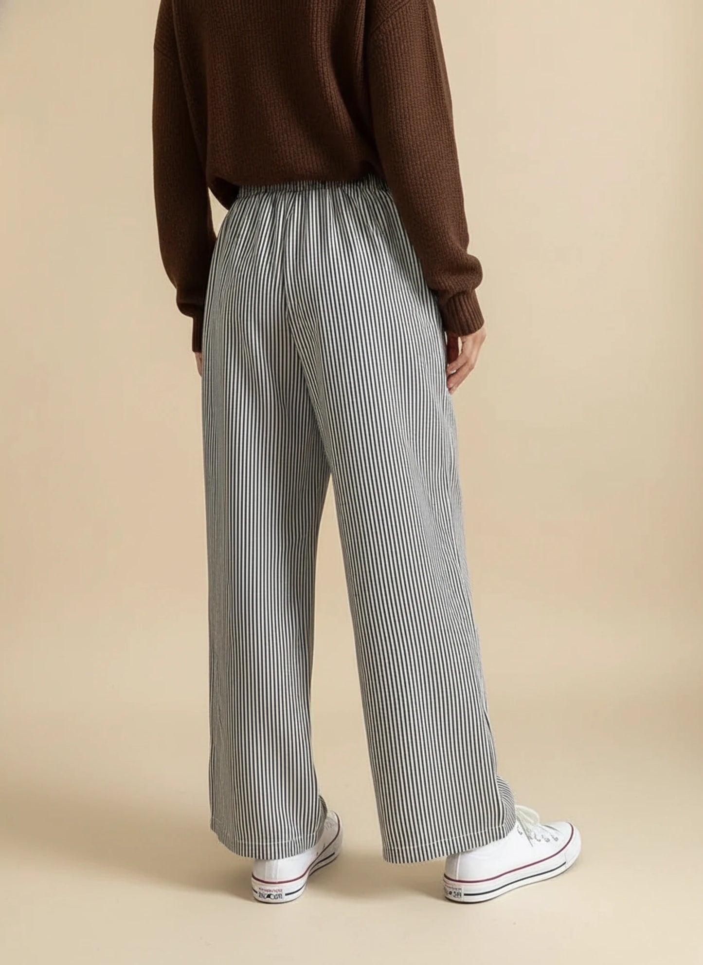 Women's Striped Wide Leg Pants