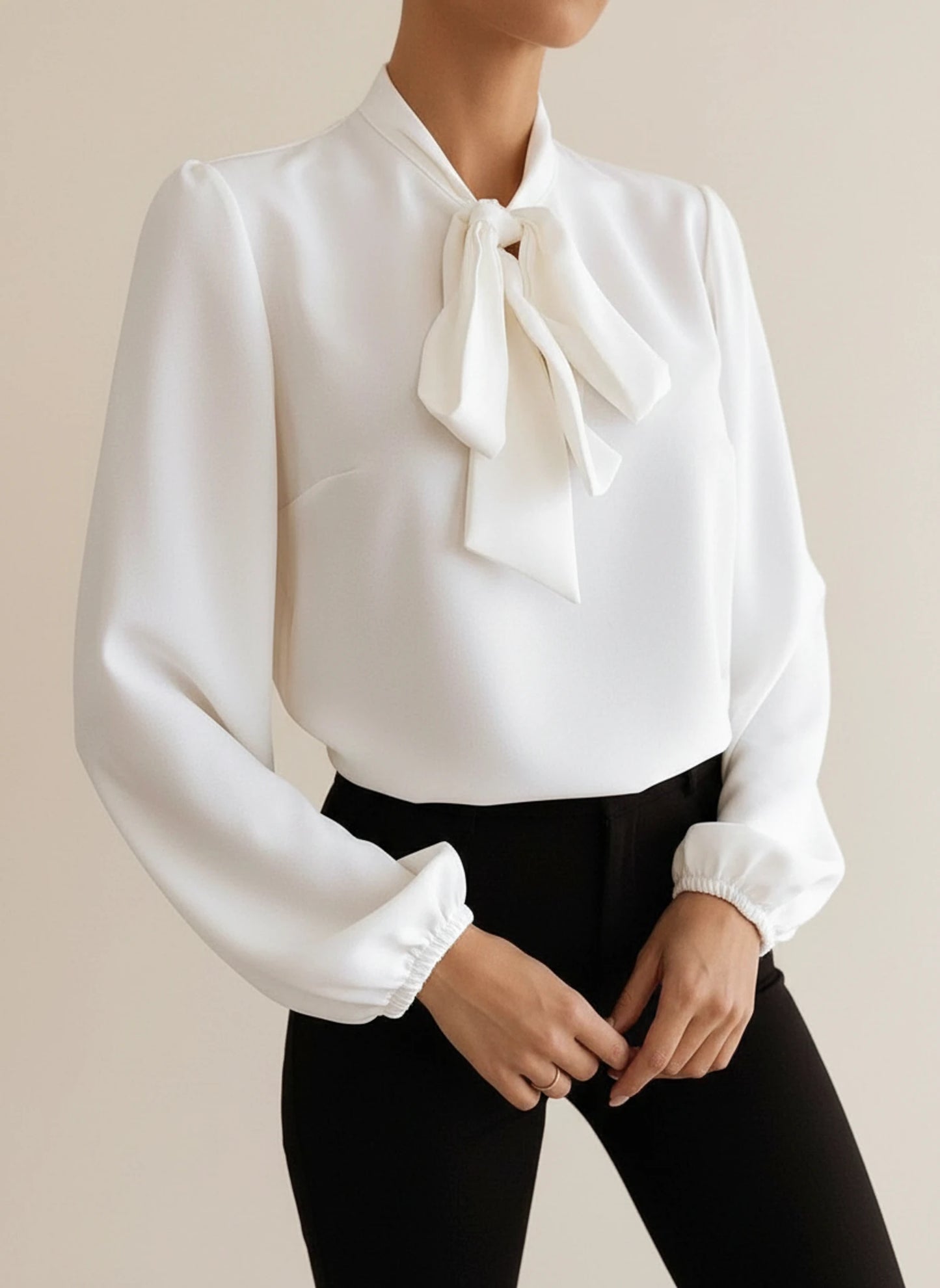 Women's Tie Neck Blouse