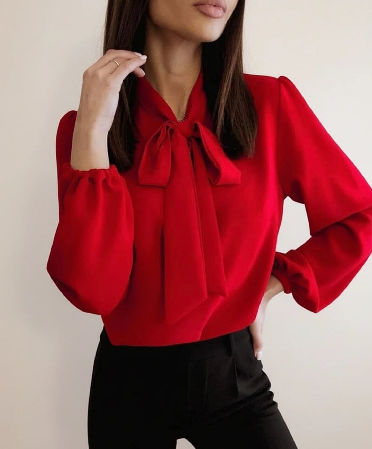 Women's Tie Neck Blouse