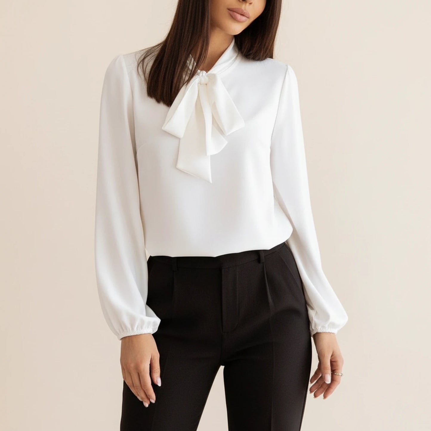 Women's Tie Neck Blouse