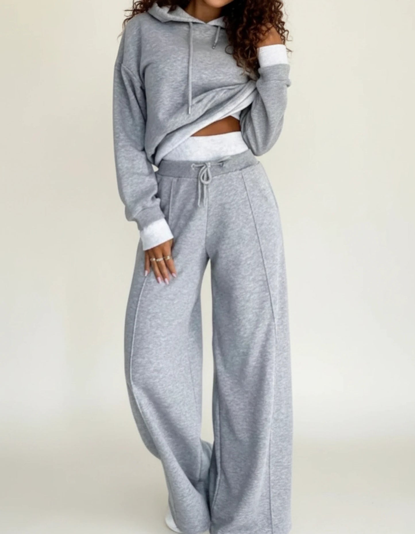 Women's Wide Leg Pant Set