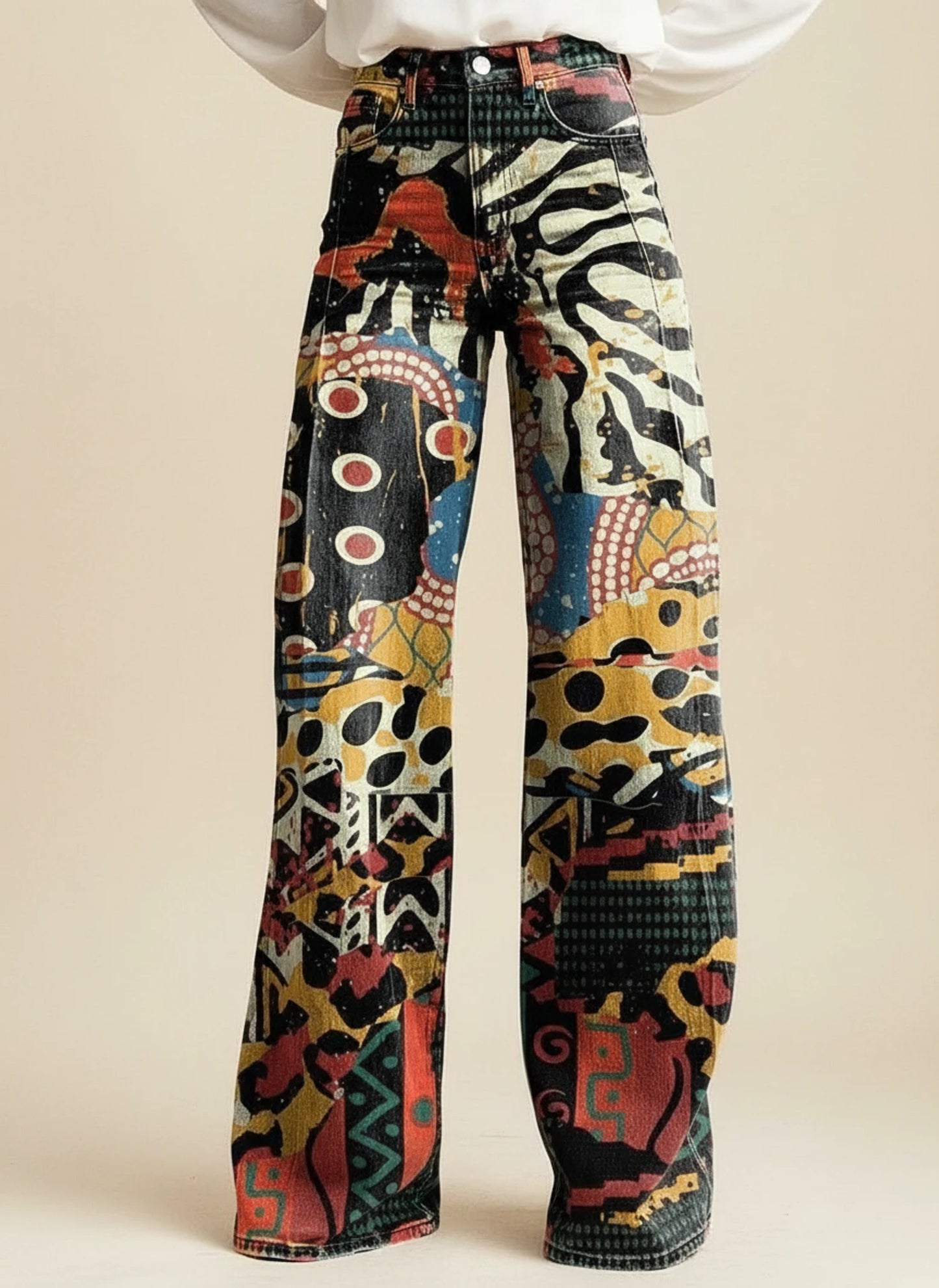 Women's Stylish Wide Leg High Waisted Pants